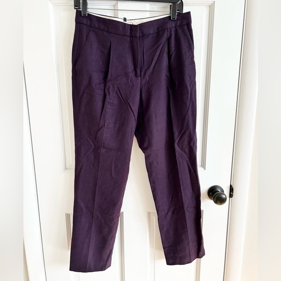 Talbots eggplant purple wool blend trousers size 4 - Picture 1 of 4